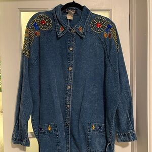 Vintage LA Blues denim embellished jacket